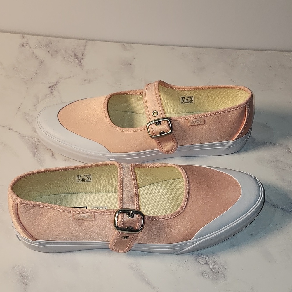 Vans Peach Mary Jane Sneakers with White Soles Brand New  No Tag
